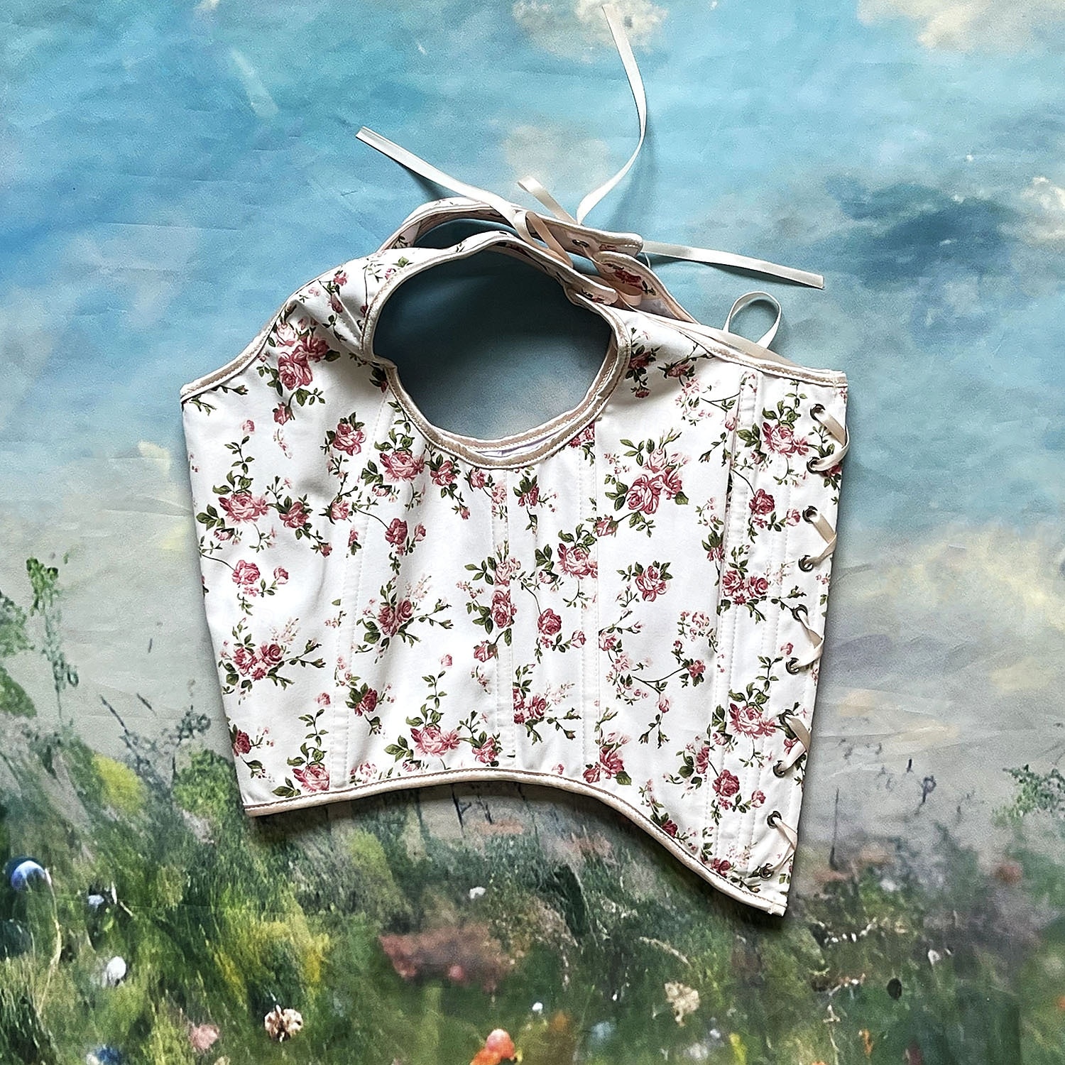 Retró Középkori Reneszánsz Fűző Prsluk Bustier Fűzős Virágos Jacquardszövet Jelmez Női Fantasy királyi Mindszentek napja Farsang Parti Alkalmi / Napi LARP Felnőttek Fűző 2025 - $32.99 –P16