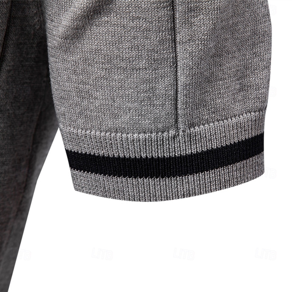 Miesten Polo Neulo poolo Muodollinen Työ Sänkyjen avaus Neljänneksen postinumero Lyhythihainen Yhtenäinen väri Sulkea jnk vetoketju Kevät Tumman harmaa Musta Valkoinen Laivaston sininen Khaki Harmaa 2025 - $27.99 –P3