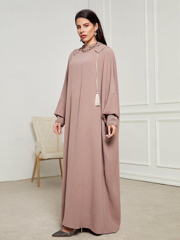 Mulheres Vestidos Abaya Kaftan Dubai islâmico árabe muçulmano Ramadã Adulto Vestido de 2025 por $42.99 -P5