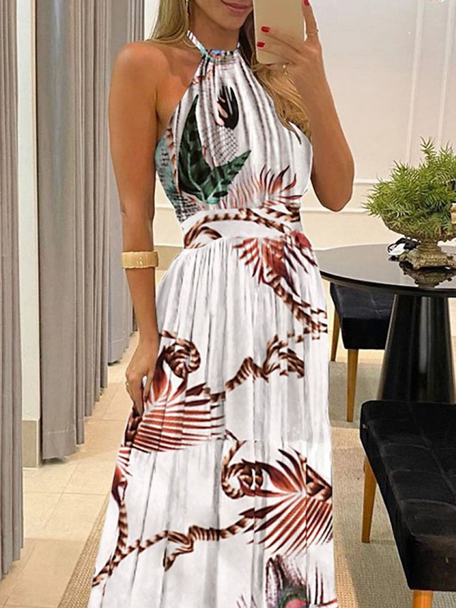 Damskie Sukienka maxi Codzienne sukienki Sukienka gorsetowa Sukienka A line Sukienka na ramiączkach Elegancki Codzienny Urlop Codzienny Regularny Kwiaty Panterka Groszki Bez rękawów Kantarka 2025 - $31.99 –P2