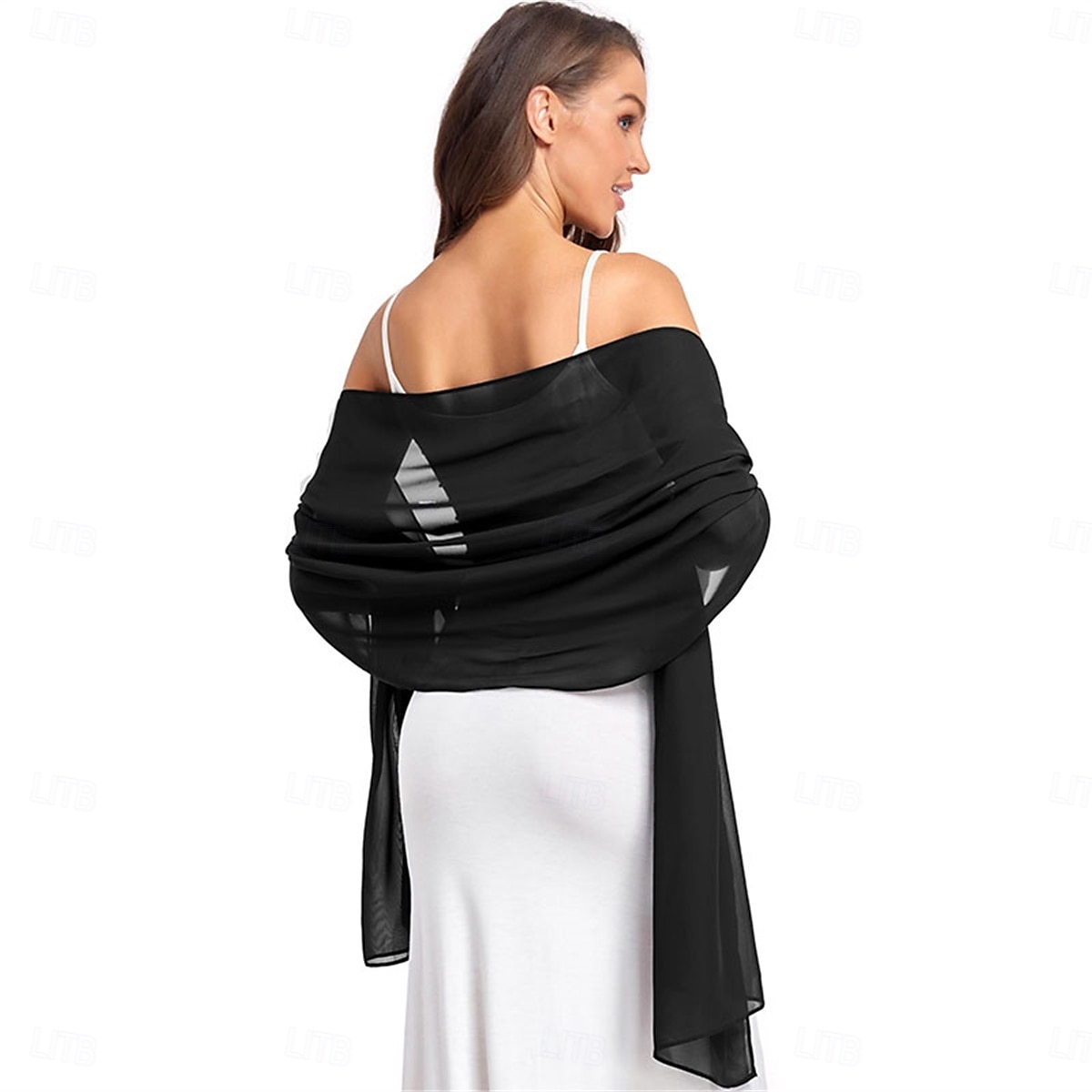 écharpes en mousseline douce, châles et écharpes pour robes de soirée, châles de mariage, écharpes de mariée pour femmes de 2025 ? $24.99 –P1