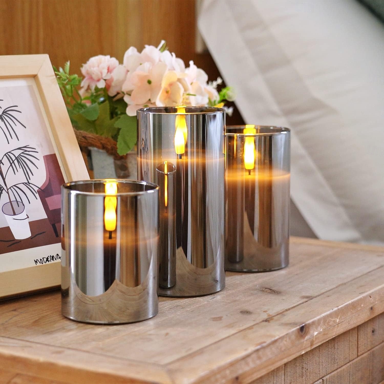3 pezzi di luci di candela a LED senza fiamma con telecomando - a batteria, bianco caldo, natale, matrimonio &decorazioni per feste del 2025 a $27.99 –P6