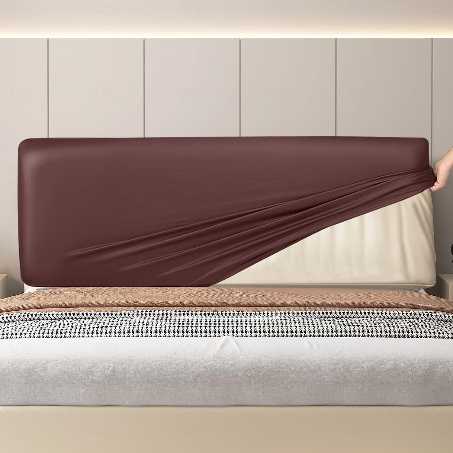 PU Bed Headboard Cover Slipcover Waterproof Stretch Headboard Cover Thicken Dustproof Protector Cover for Home Decor Washable 2026 - $41.99 –P6