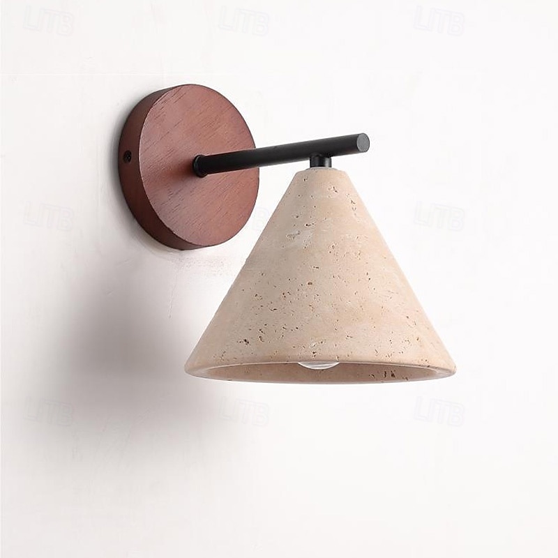 wabi-sabi אבן טבעית פמוט קיר לדים צהוב טרוורטין גופי תאורה 85-265v 2025 - $146.99 –P5