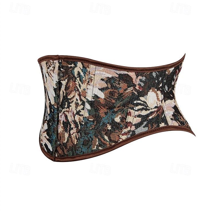 Retrò Vintage Medievale Rinascimento Corsetto Sottobusto Fiera del Ren Allacciato Floreale Jacquard Per donna Celtico Fantasia Halloween Carnevale Feste Casual Quotidiano LARP Adulti Corsetto del 2025 a $20.99 –P3