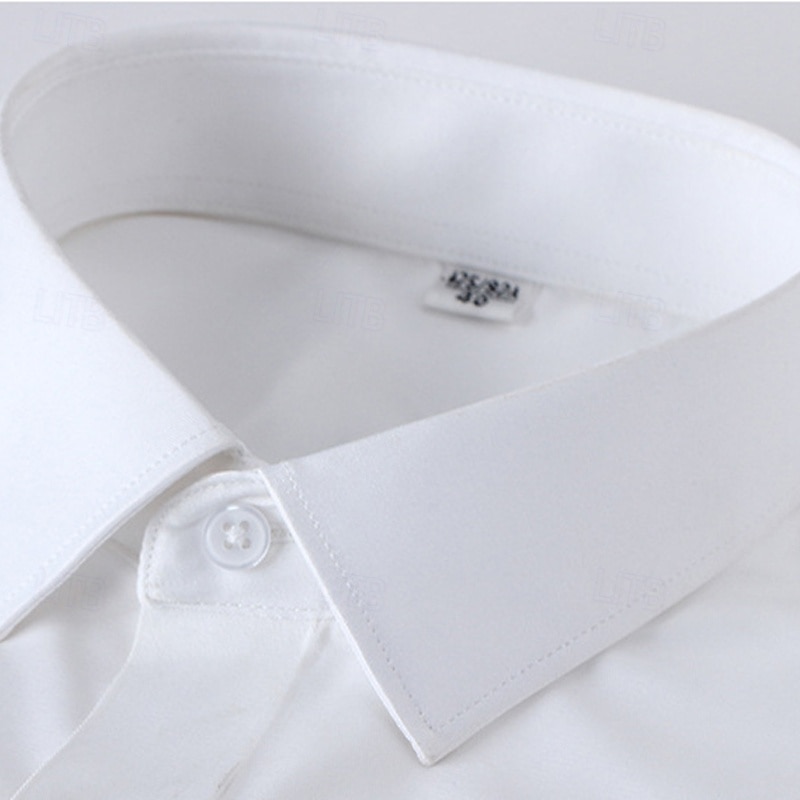 Homme Chemise Chemise boutonnée Couleur unie Mariage Soirée Noir Blanche Jaune Vert Claire manche longue Revers Printemps Automne Vêtement Tenue Poche de 2025 ? $29.99 –P12