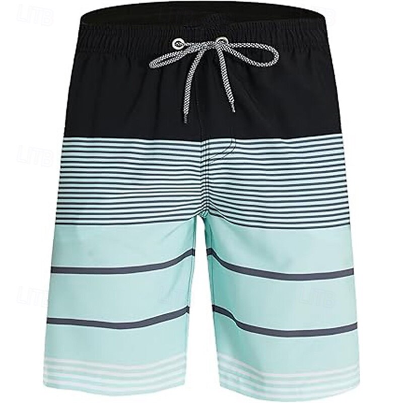Miesten Uimahousut Uimashortsit 4-suuntainen joustava kangas Surffishortsit Alaosat Kurenauha Taskut Uinti Lainelautailu Hiekkaranta Vesiurheilu Raita Kesä Kevät 2025 - $13.99 –P5