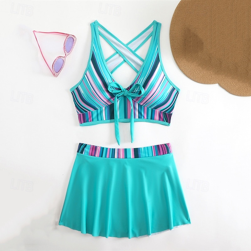 Femme Tankini Maillot De Bain Deux Pièces Dos Nu Maillots de Bain Mosaïque Maillots de Bain Noir Jaune Respirable Séchage rapide Poids Léger Sans Manches - Natation Surf Plage Eté Printemps de 2025 ? $21.59 –P15