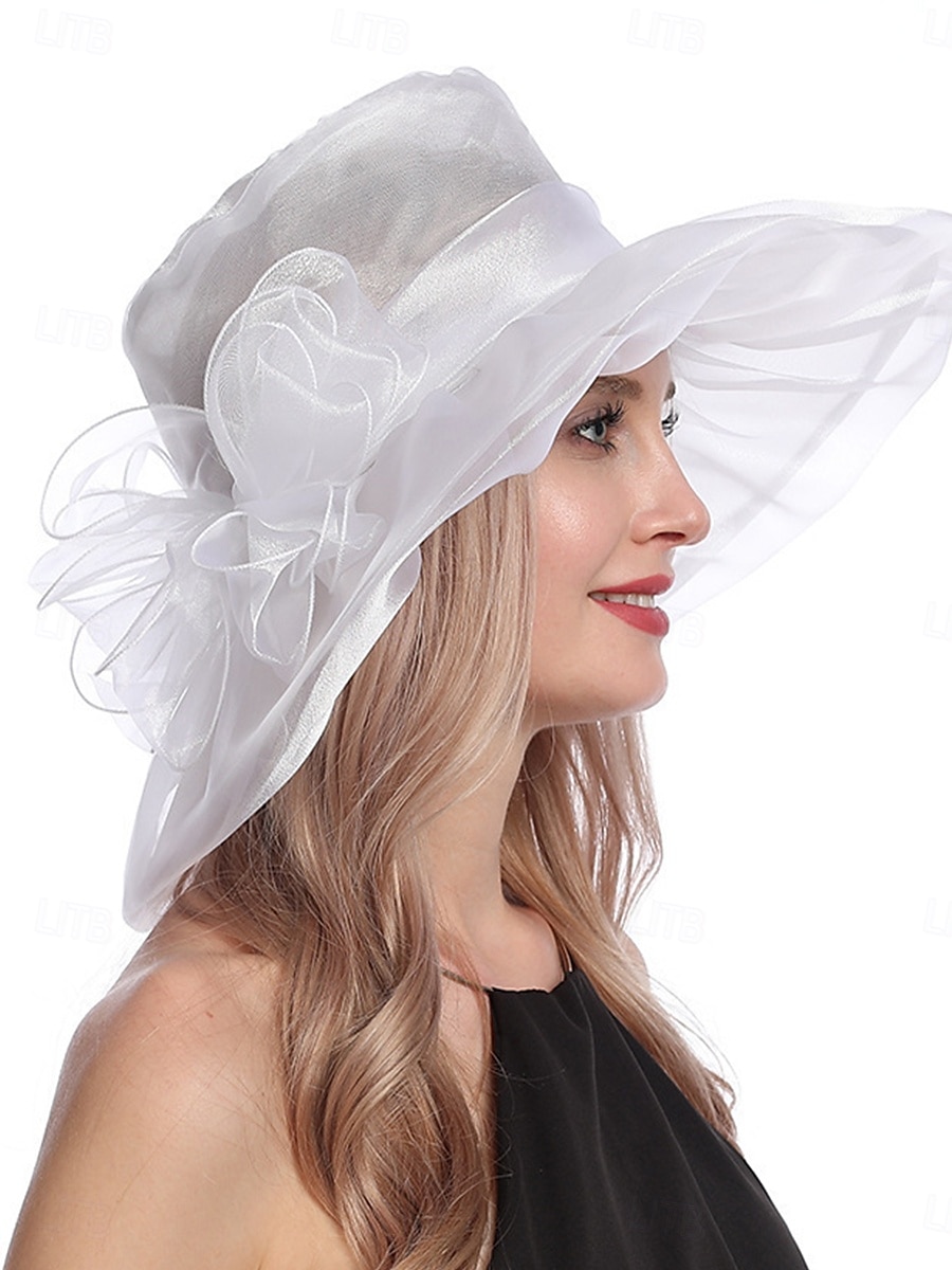 Hats Tulle Bowler  Cloche Hat Wedding Elegant Vintage Tulle Headpiece Headwear Hats Race Day Dress 2025 - $30.99 –P1