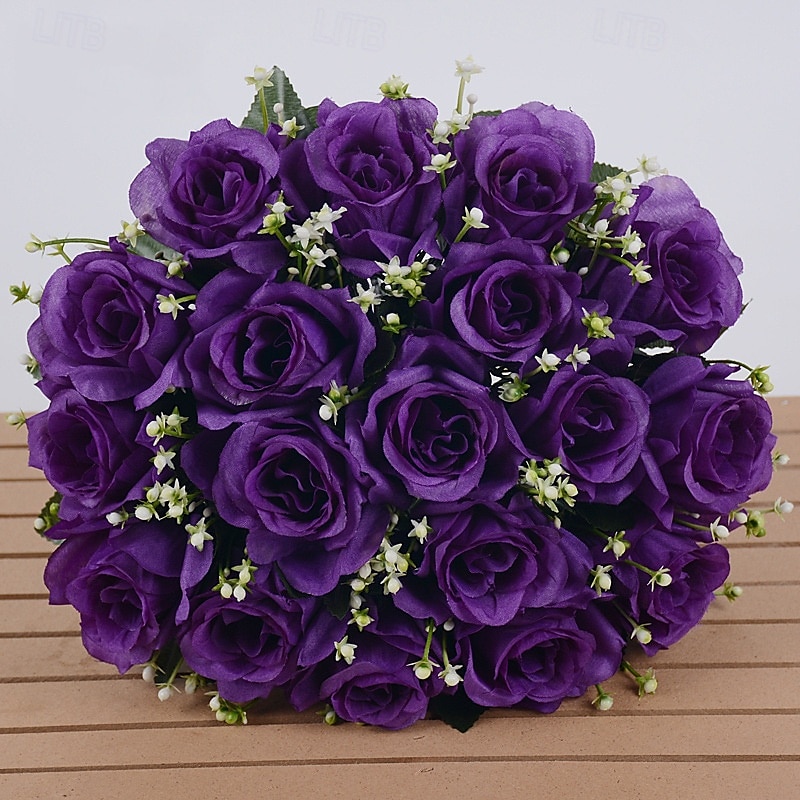 Cadeaux de Noël pour les femmes Maman Elle bouquet de roses artificielles en soie jaune réaliste de 18 pcs - décoration intérieure cadeau pour amis et famille - parfait pour la Saint-Valentin Noël de 2026 ? $18.99 –P9