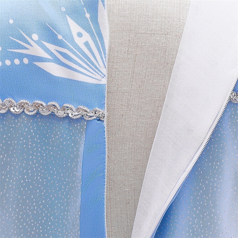 Kids Girls' Dress Graphic Short Sleeve Performance Party Sequins Patchwork Adorable Costume Polyester Midi Casual Dress A Line Dress Spring Fall 4 years+ Blue 2025 - $28.99 –P8