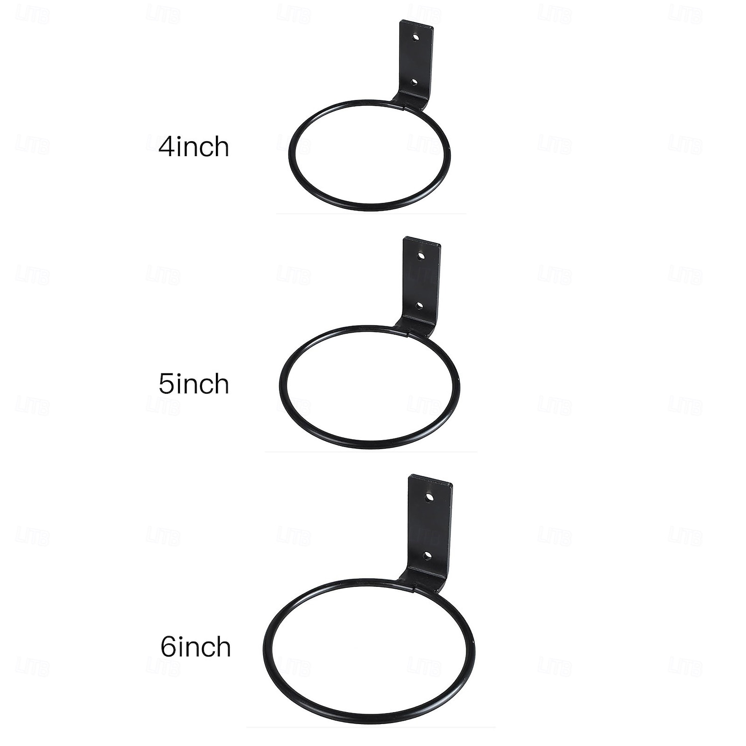 Flower Pot Holder Ring Wall Mounted Metal Flower Pot Hangers Wall Hanger Bracket Rings Black Planter Bracket for Home, Garden, Indoor Outdoor Pots 2025 - $4.49 –P5