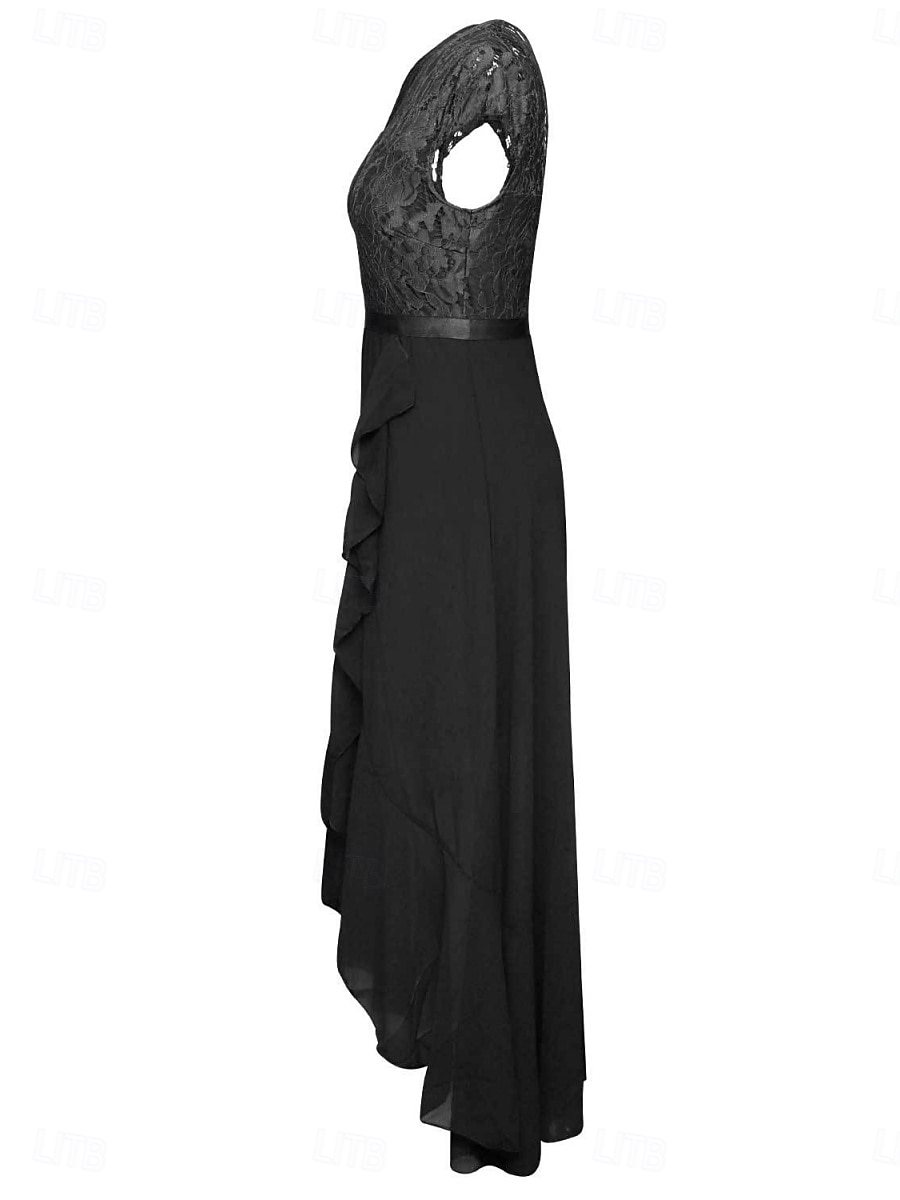 Sukienka na graduacje dla kobiet Sukienka maxi Jednolity kolor Sukienka balowa Sukienka w kształcie litery A Sukienka Fit and Flare Elegancka Formalna Półformalna Gość na wakacje Zaręczyny Przyjęcie 2025 - $41.99 –P13
