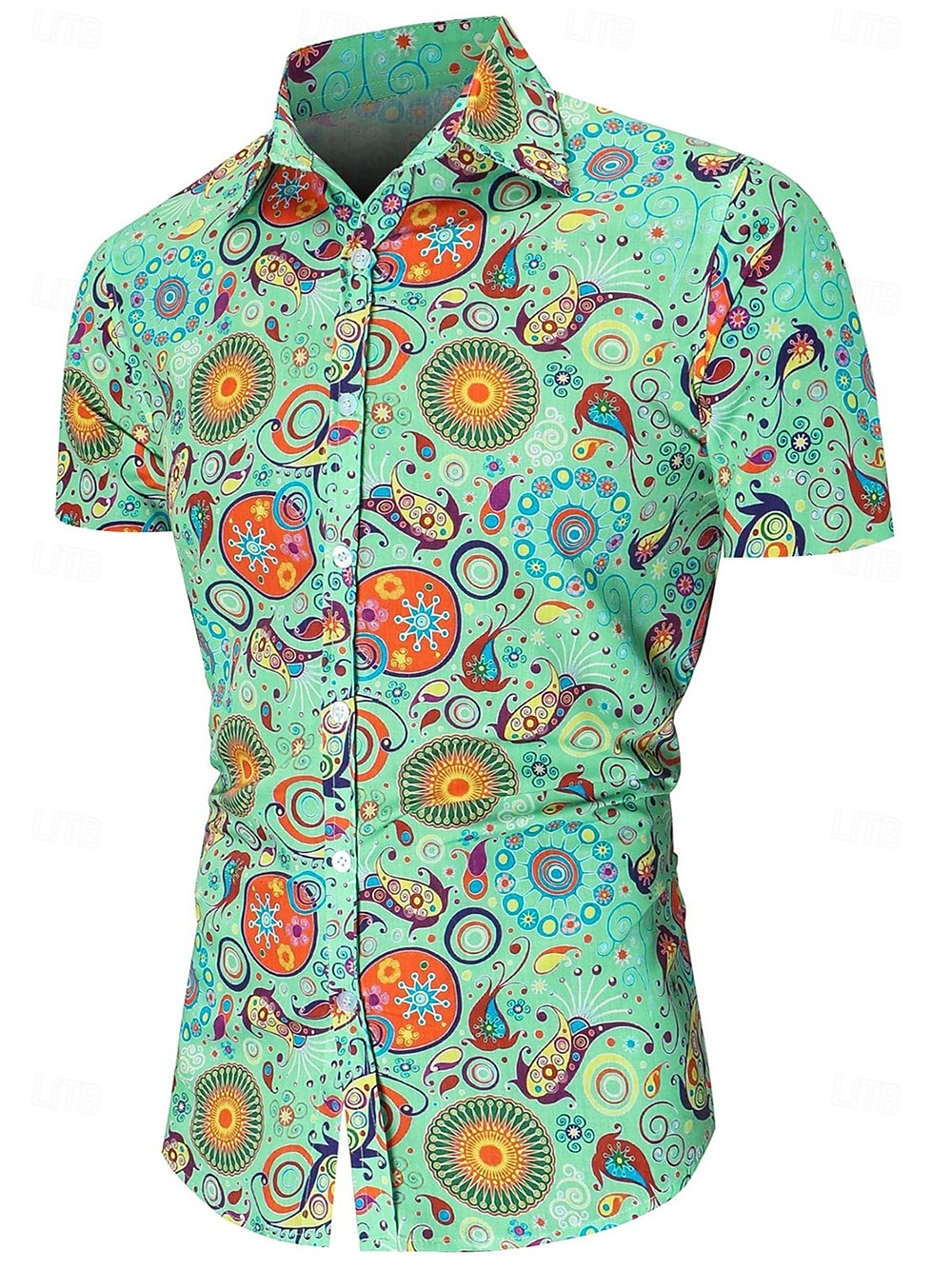 Retró 1970-es évek Ing Aloha ing Hippi Bohém Férfi Vakáció Parti Pride Parade Felnőttek Ing 2025 - $20.99 –P6