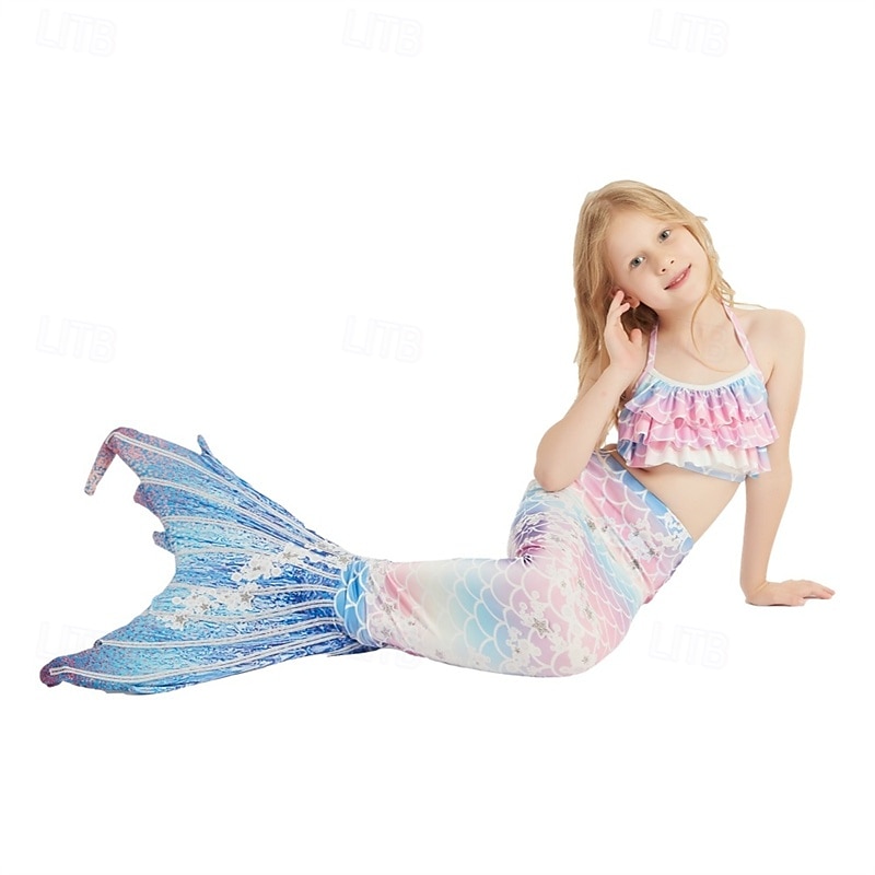 Enfants Fille Maillots de bain sirène Maillot de bain Vacances Plage Balance Vacances Tropique Maillots de bain 4 ans et + Eté Rose Claire Rose Claire de 2025 ? $34.99 –P19