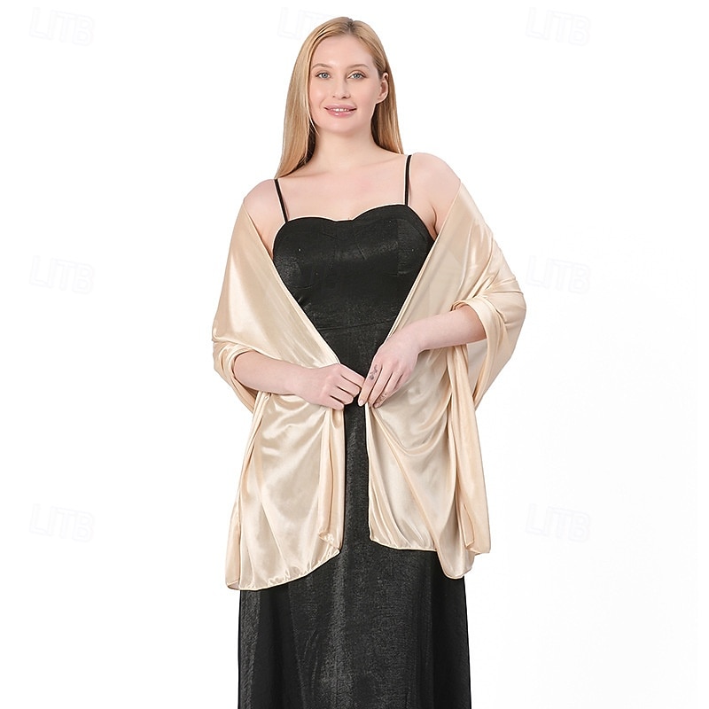 châles et écharpes en mousseline de soie pour femmes pour robes de soirée, élégante étole en mousseline de soie douce et transparente, écharpe de mariage pour mariée de 2025 ? $22.99 –P24