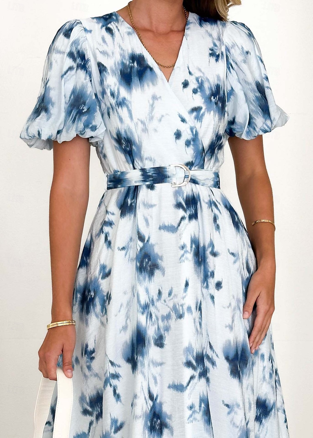Retro Vintage 1950s Midi Dress Wrap Dress Flare Dress Puff Sleeve Floral A-Line V Neck Women's Masquerade Wedding Vacation Tea Party Adults' Dress 2025 - $24.99 –P6