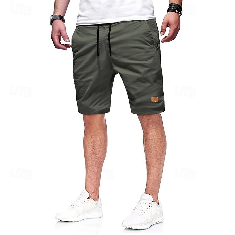 Per uomo Pantaloncini modello cargo Pantaloncini Pantaloncini estivi A cordoncino Vita elastica Multi tasca Liscio Comfort Indossabile Lunghezza del ginocchio Esterno Sport Giornaliero Di tendenza del 2025 a $13.99 –P15