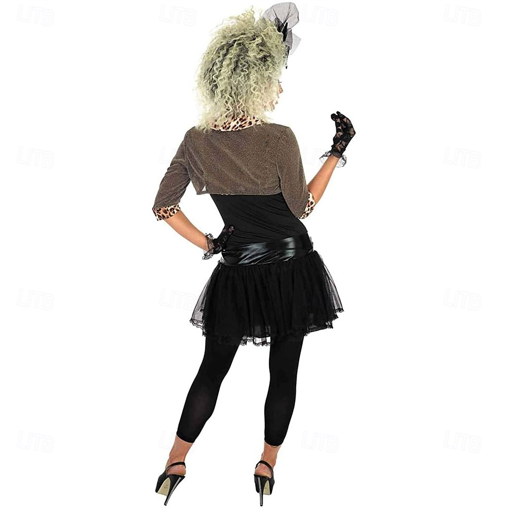 Retro / vintage 80-talet fint Cosplay-kostym Kläder Tutu Popstjärna Rocker Maskeradkläder Dam Maskerad Fest Prideparad Pride månad Vuxna Kjol Handskar Strumpor 2025 - $47.99 –P12