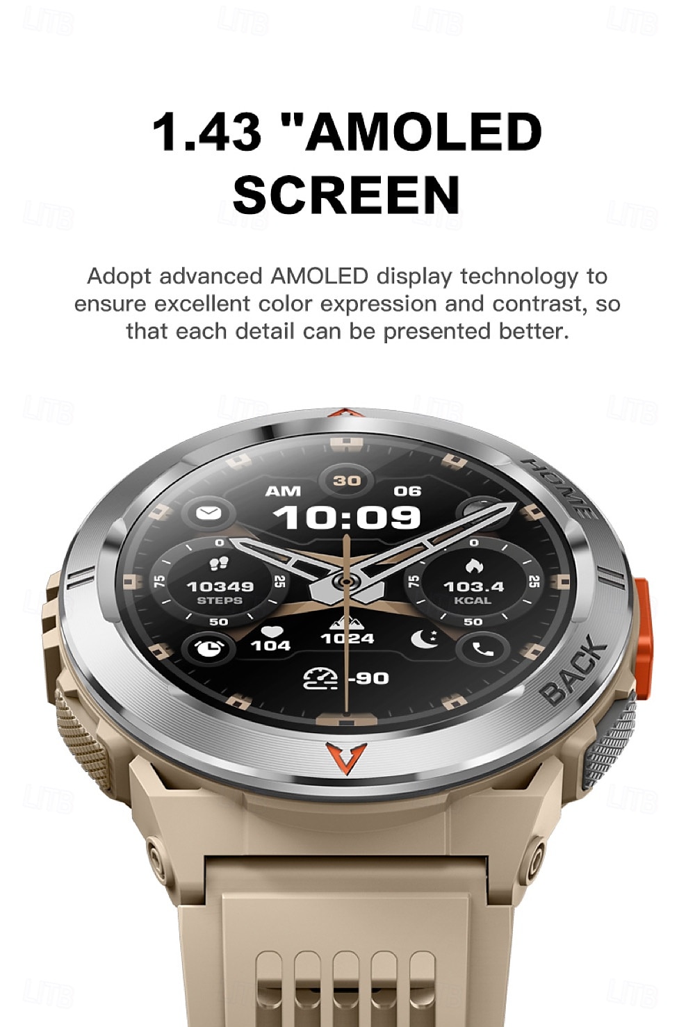 696 GS500 Εξυπνο ρολόι 1.43 inch Έξυπνο ρολόι Bluetooth Βηματόμετρο Υπενθύμιση Κλήσης Παρακολούθηση Ύπνου Συμβατό με Android iOS Γυναικεία Άντρες Κλήσεις Hands-Free Υπενθύμιση Μηνύματος IP 67 2025 - $79.99 –P3