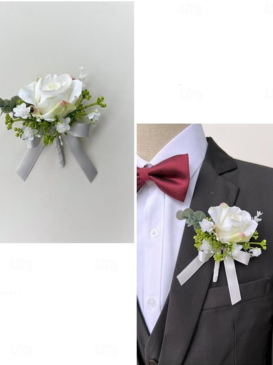 Bruiloft pols bloemen Boutonnières Bruiloft / Evenement / Feest Stoffen Bloemenstijl 2025 - $6.99 -P8