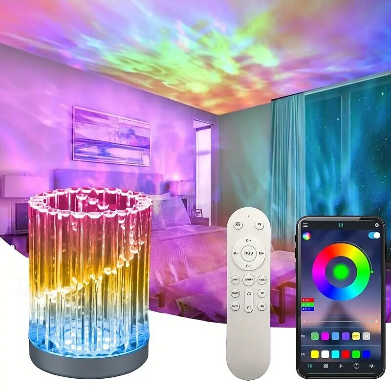 lampada da notte a led vaso rgb moderna arte decorazione stile luce notturna intelligente app controller con telecomando perfetto per camera da letto soggiorno ufficio composizione floreale 1x del 2025 a $66.99 –P1