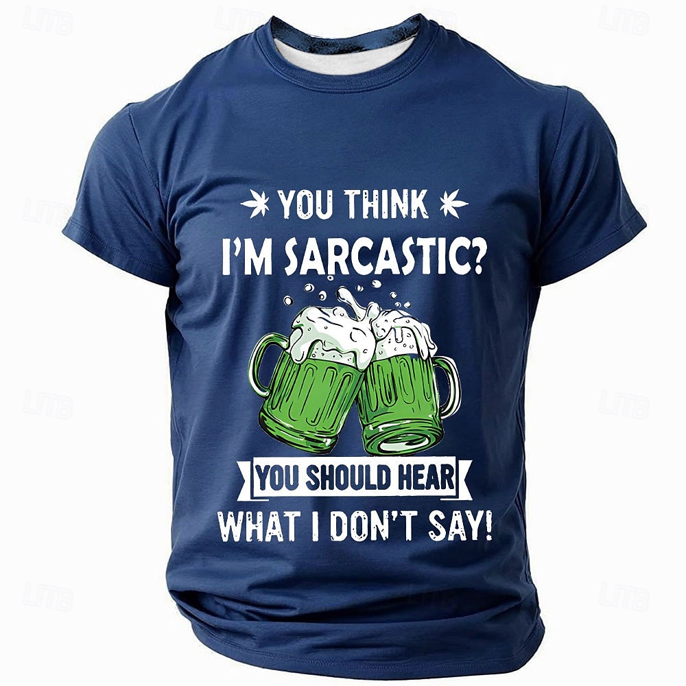 San Patrizio Per uomo Trifoglio Irlandese fortunato maglietta Manica corta maglietta Stampa 3D Girocollo Camicia Originale Informale Feste Per eventi Serata Nero Blu Verde Estate Primavera del 2025 a $20.99 –P3
