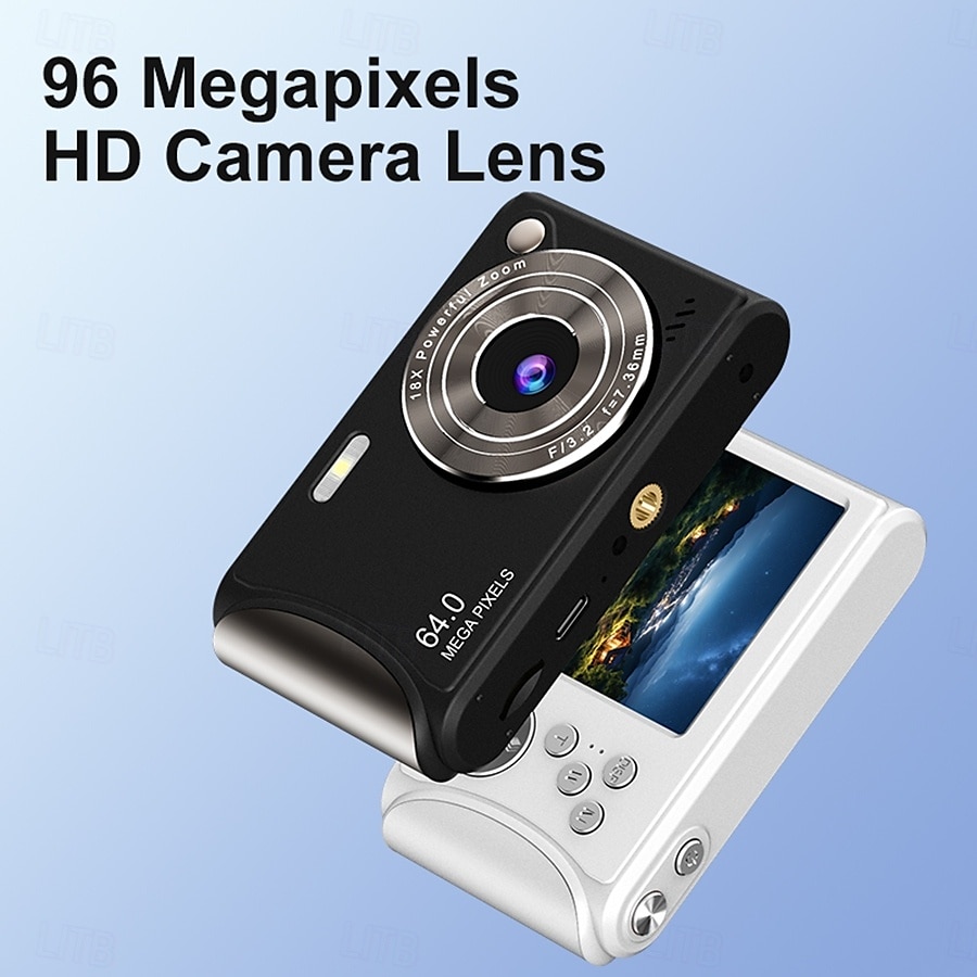 Auto Focus 64MP 4K Face Detection 2.4-inch 18X Zoom 650mah Rechargeable Battery Pocket Cinema Digital Compact Video Cameras 2025 - $76.99 –P16