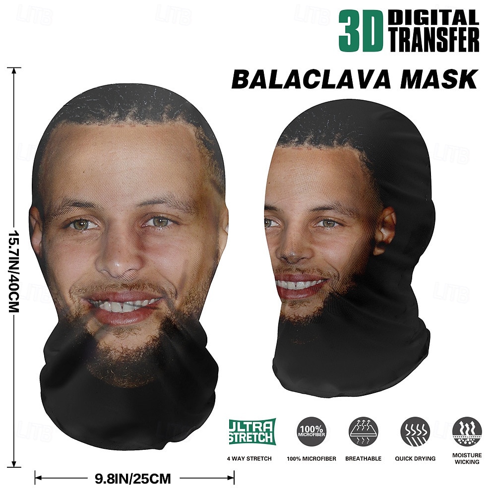 2025年 黒のニット製ハロウィン フェスティバル マスク - 通気性のあるメッシュ フード付きの 3D リアルなフルフェイス デザイン - スポーツ イベント、ロールプレイング、レジャー活動に最適  コレクション – $14.99 –P2