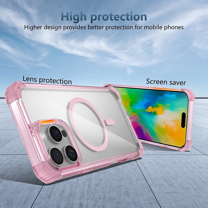 Phone Case For iPhone 16 Pro Max Plus iPhone 15 Pro Max Plus iPhone 14 13 12 Pro Max Plus Back Cover Magnetic Support Wireless Charging Shockproof Retro PC 2025 - $16.99 –P2