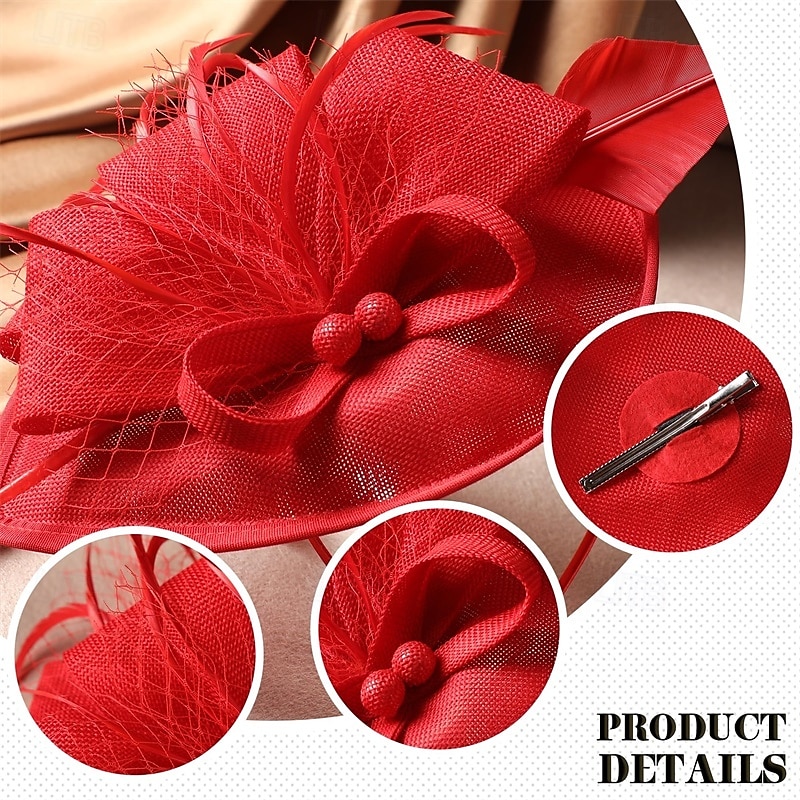 Elegant Headpiece Fascinators Hat Fascinator Gentlewoman Fancy Dress Women's Derby Wedding Party Ascot Adults' Hat Spring & Summer 2026 - $21.99 –P5
