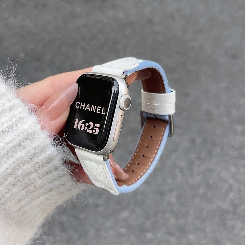 Bucle en Solo Loop Compatible con Apple Watch Correa 38mm 40mm 41mm 42mm 44mm 45mm 49mm Bonito Ajustable Cuero Sintético correa de repuesto para iwatch Ultra 2 Series 9 8 7 SE 6 5 4 3 2 1 2025 - $22.99 –P9