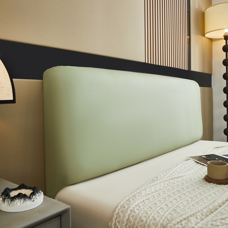 Capa de cabeceira de couro artificial pu à prova d'água, capa elástica para hotel, casa, cama com tudo incluso, proteção contra poeira, cabeceira de 2025 por $30.99 –P15