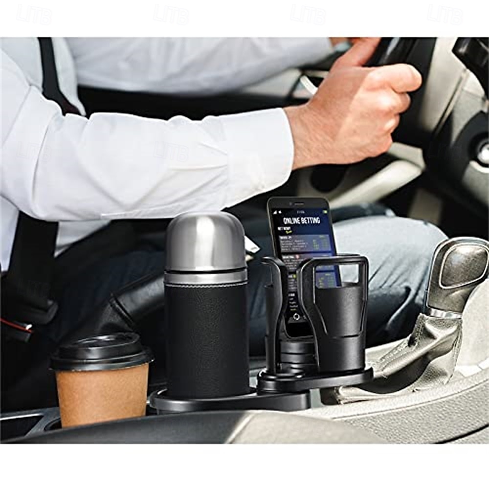 2 in 1 multifunctionele autobekerhouder autobekerhouder expander adapter 360 graden draaibare auto dubbele bekerhouder verstelbare standaard expander voor ronde bekerhouder 2025 - $17.99 –P6