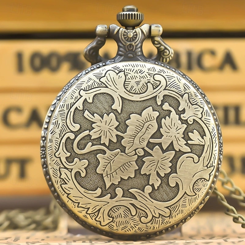 ceas de buzunar retro cu craniu din bronz ceas cu colier flip accesorii de decor dimensiuni mari ceas agatat puartz 2025 - $16.99 -P4