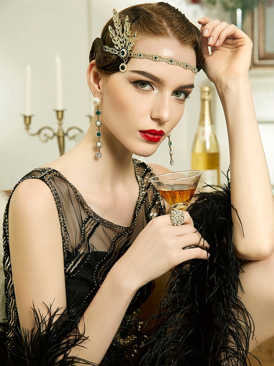 20. léta 20. století Velký Gatsby Bubenová čelenka Velký Gatsby Maškarní kostým Dámské předvečer Všech svatých Karneval Plesová maškaráda Párty Plesová maškaráda loučení se svobodou nevěsty Dospělé 2025 - $13.99 –P4