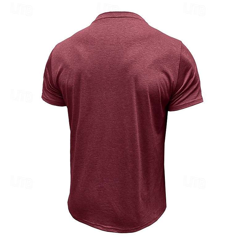 Hombre Camiseta con botones Camiseta Henley Shirt Tee Manga Corta Henley Verano Plano Moda Design Básico Bolsillo Vacaciones Calle Noche Negro Blanco Vino Camiseta superior para hombre 2025 - $21.99 –P12