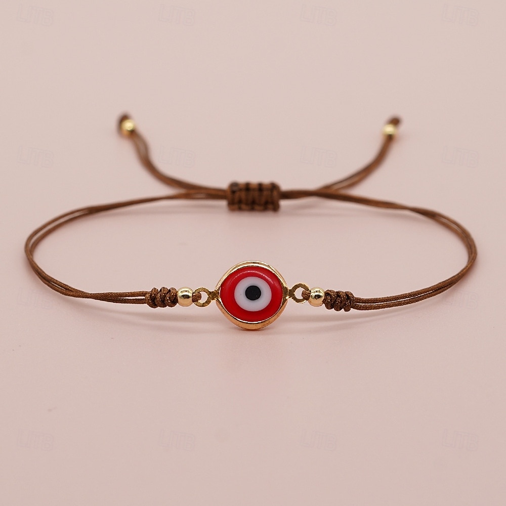 1 pulsera de cuerda con cuentas en forma de ojo de diablo, colorida pulsera de amistad con cuerda de mano, joyería ajustable 2025 - $11.49 –P5