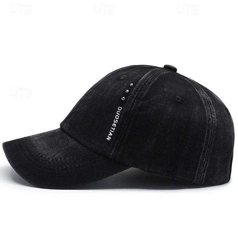 Herren Cap Basecap Sonnenhut Kappe Schwarz Dunkelmarine Baumwolle Niete Modisch Brautkleider schlicht Täglich Wochenende Solide / einfarbig Einstellbar Sonnenschutz Atmungsaktiv 2025 - $7.99 –P1