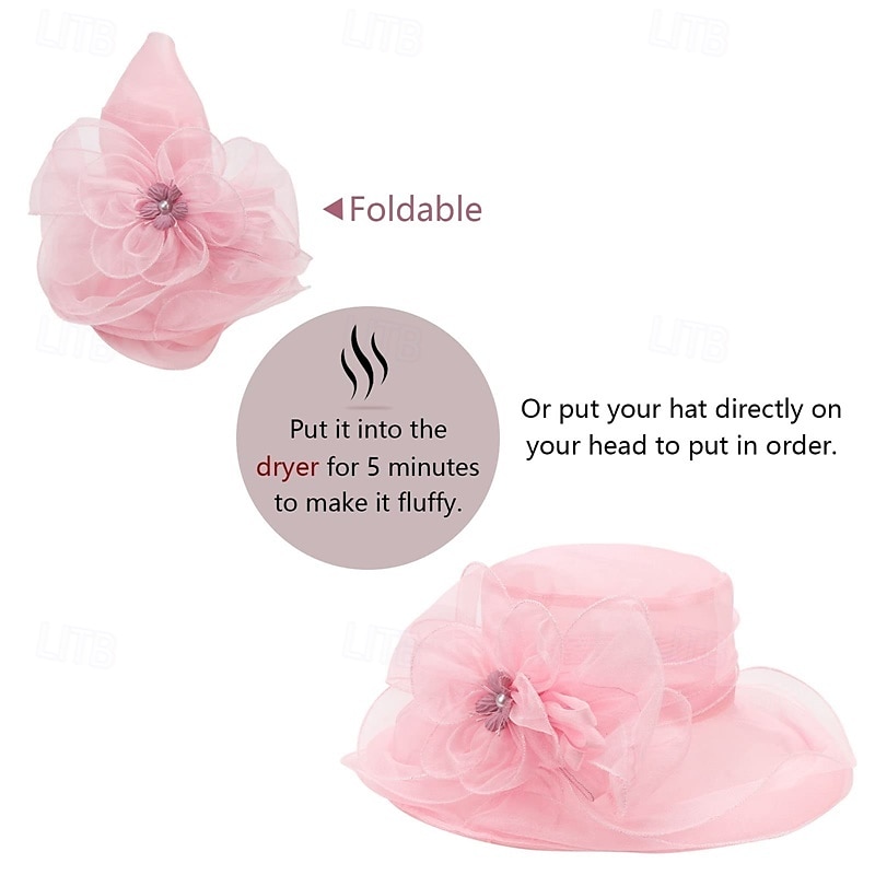 1950s Retro Vintage Derby Hat Church Hat Kentucky Derby Hat Gentlewoman Noblewoman Women's Valentine's Day Derby Ascot Horse Racing Festival Adults' Hat Spring & Summer 2026 - $18.99 –P8