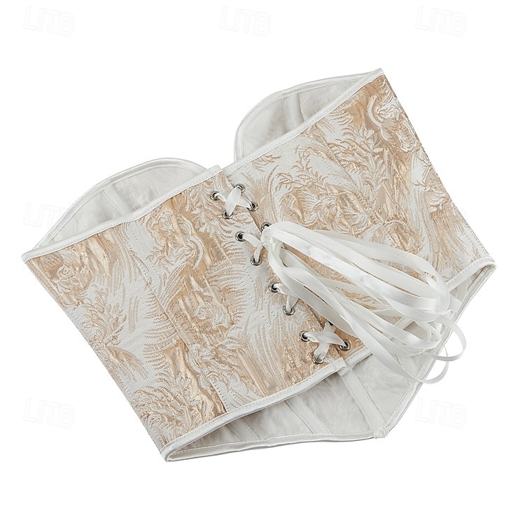 Retro Antiguo Medieval Renacimiento Faja Chaleco corpiño 13 huesos Floral Jacquard Cuello de corazón Mujer Celta Fantasía Real Víspera de Todos los Santos Carnaval Fiesta Casual Diario LARP Adulto 2025 - $24.99 –P5