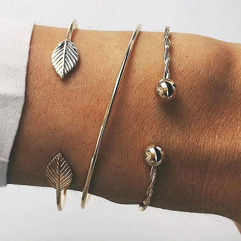 Dame Mansjettarmbånd Fancy Dyrebar Punk Stilfull Legering Armbånd Smykker Gull Til Fest 2025 - GBP £13 –P1