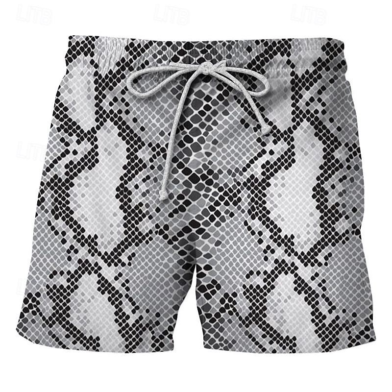 Homens Calção Justo de Natação Shorts de Natação Tecido elástico de 4 vias Bermuda de Surf Calças Com Cordão Com bolsos Natação Surfe Praia Esportes Aquáticos Estampado Verão Primavera de 2025 por $12.99 –P4