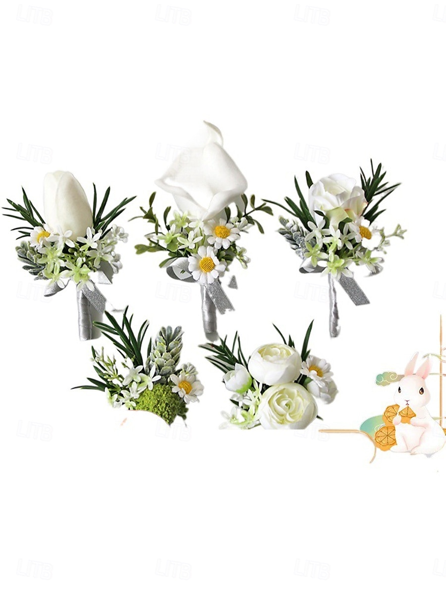 Bruiloft pols bloemen Boutonnières Bruiloft / Evenement / Feest Stoffen Bloemenstijl 2025 - $6.99 -P1