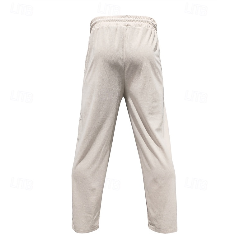 Pantaloni Jogger Uomo In Velluto A Coste Elasticizzato - Vita Regolabile Con Coulisse E Tasche, Vestibilità Comoda Autunno Inverno