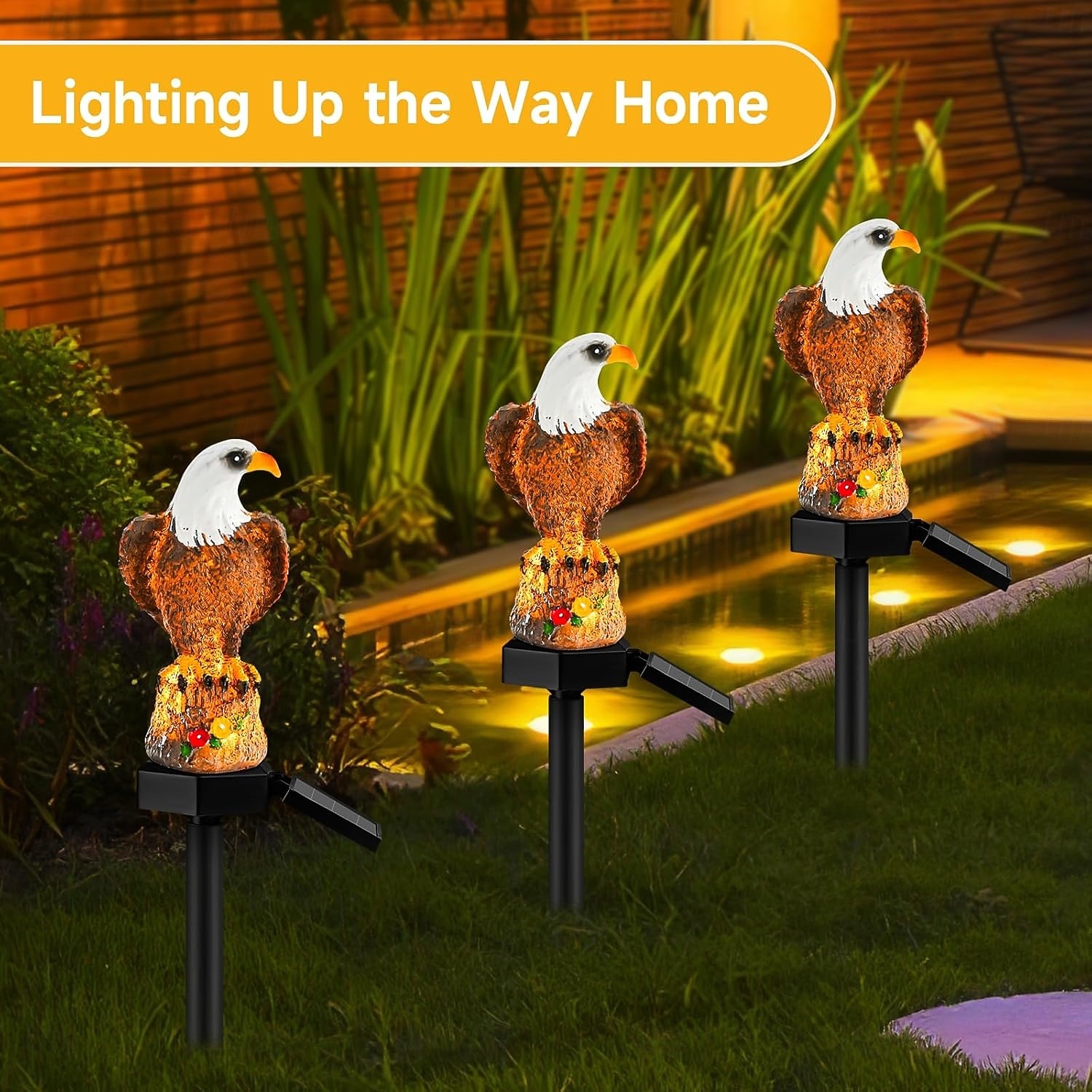 Garden Solar Stake Light, Solar Eagle Lights for Yard, Lawn and Patio Decoration, Bright Outdoor Eagle Statue for Stunning Ambience 2026 - $15.49 –P7