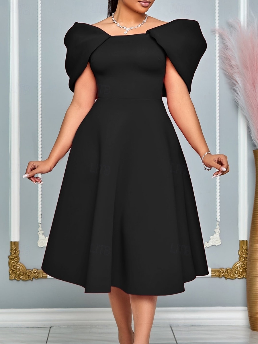 Kentucky Derby Pentru femei Rochii Midi Rochie A line Rochie de vară Rochie Fit And Flare Rochie cu maneci bufante cocktail Rochii Semi Formale Kentucky Derby Invitat la nunta Logodnă Petrecere cu 2025 - $44.99 –P11