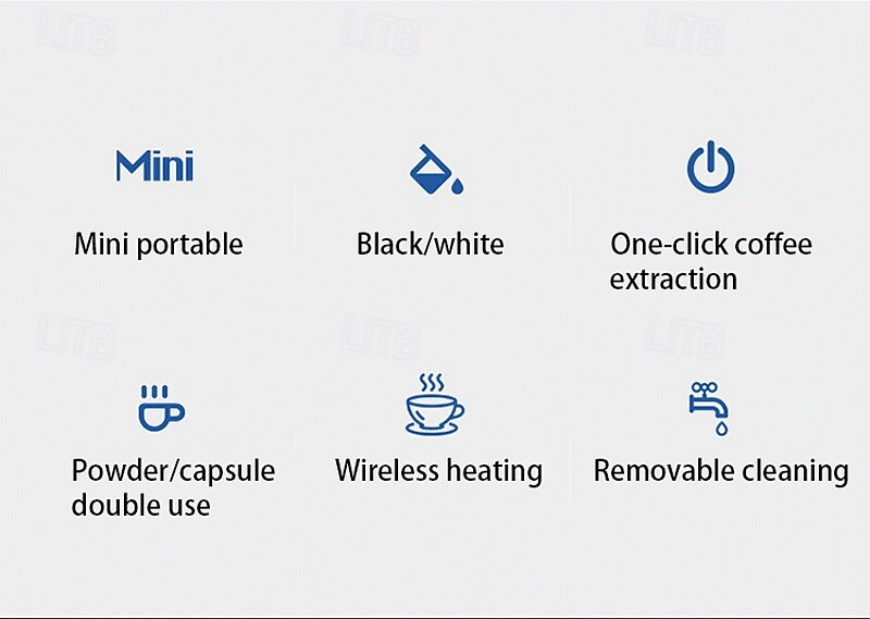 160ML Mini Wireless Portable Electric Capsule Coffee Machine Black 1200mAh USB Charging Outdoor Business Travel Car Coffee Maker 2025 - $44.99 –P2