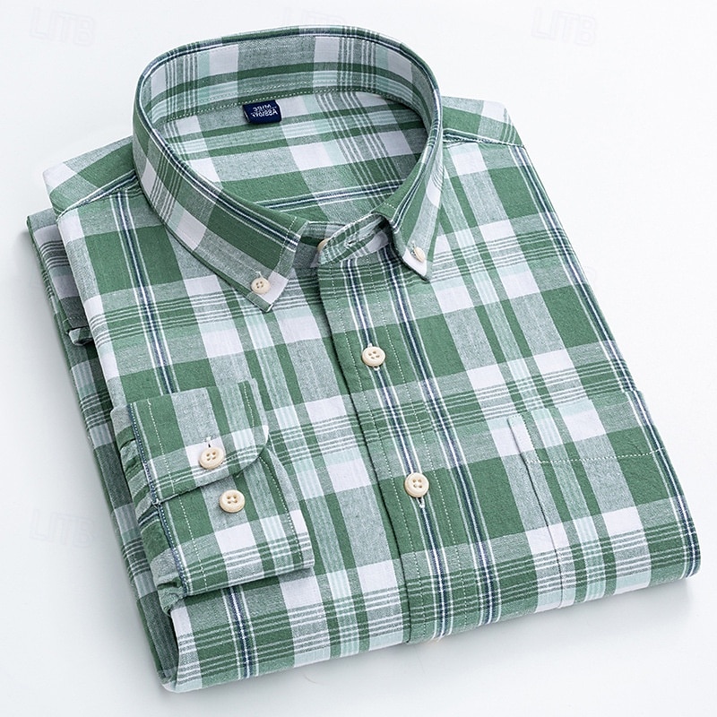 Per uomo Camicia Camicie Camicia con bottoni Banda Matrimonio Feste Blu chiaro Blu reale Blu Marrone Manica lunga Bavero Primavera Autunno Abbigliamento del 2025 a $36.99 –P6