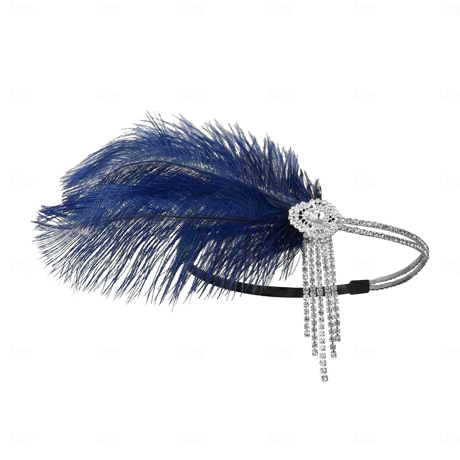 Retró 1920-as évek Sisak Álarcosbál Flapper fejpánt Fejfedők A nagy Gatsby Charleston Toll Női Mindszentek napja Farsang Álarcos mulatság Koktélparty Diákbál Menyegző Tini Felnőttek Fejfedők 2025 - $15.99 –P4
